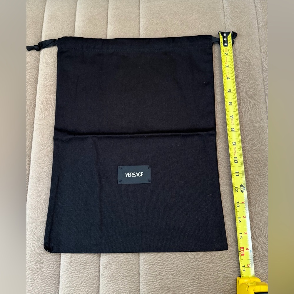 NWOT Versace Black Drawstring Bag
